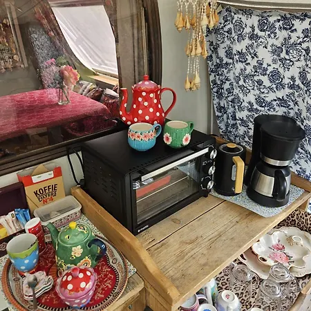 Caravan Met Voortent En Bijzettentje Camping *